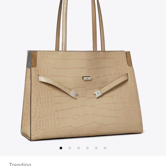 Tory Burch LEE RADZIWILL EMBOSSED TOTE - Picture 2 of 5